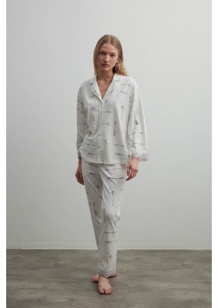 Kadın Pamuklu Uzun Kollu Dantel Detaylı Gömlek modelleri