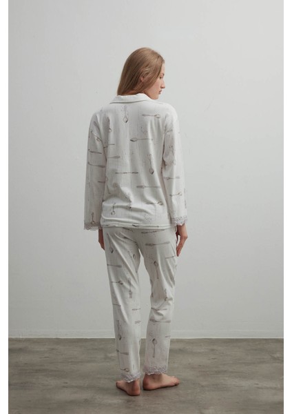 Kadın Pamuklu Uzun Kollu Dantel Detaylı Gömlek fırsatları