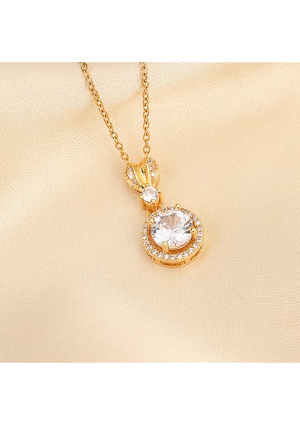 Çok Yönlü Internet Ünlü Kolyesi Üst Düzey Tasarım Zirkon Köprücük Kemiği Zincir Kolye (Yurt Dışından)