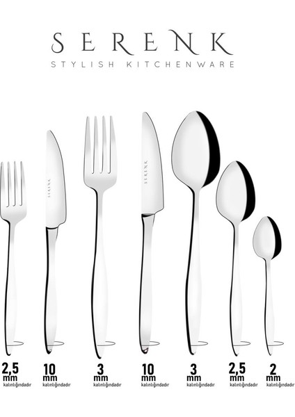 Milano Çelik Çatal Kaşık Bıçak Takımı 24 Parça indirimleri
