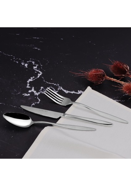 Milano Çelik Çatal Kaşık Bıçak Takımı 18 Parça modelleri
