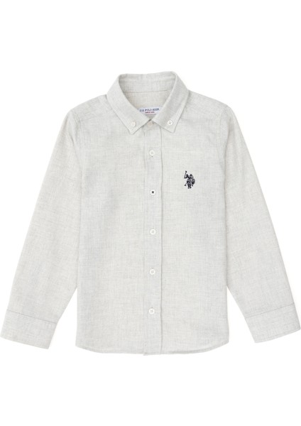 U.S. Polo Assn. Erkek Çocuk Bej Basic Gömlek 50297386-VR011