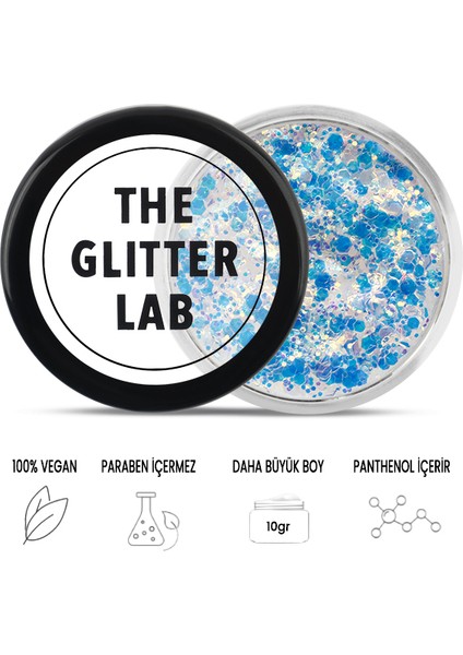 The Glitter Lab - Jel Formlu Parlak Glitter - Gold Drama ~10 gr