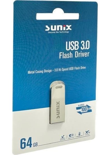 64 GB 100 Mb/s USB 3.0 Flash Bellek