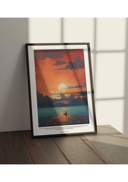 Gün Batımı Manzara Modern Tablo, Oturma Odası Dekor