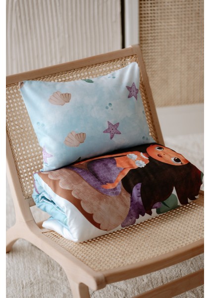 Bebek Beşik, Park Yatak (70X110 Cm) Nevresim & Çarşaf Takımı, Pamuk Saten - Deniz Kızı modelleri