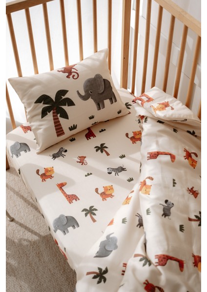 Bebek Beşik, Park Yatak (70X110 Cm) Nevresim & Çarşaf Takımı, Pamuk Saten - Safari fırsatları