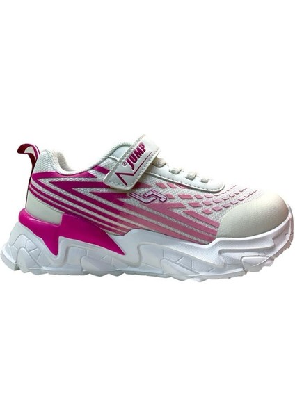 Jump 30030 Hafif Çocuk Sneaker Beyaz/fuşya-35