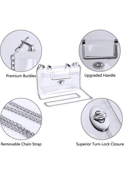 Bayanlar Şeffaf Omuz Çantası Çanta (Yurt Dışından)