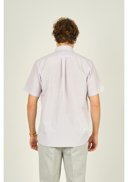 Erkek Tek Cepli Yaka Düğmeli Kısa Kollu Pamuklu Gömlek 3003 Kırmızı fırsatları