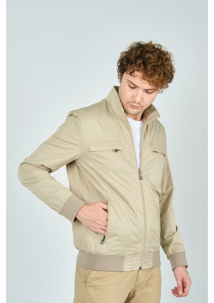 Erkek Hakim Yaka Fermuarlı Cep Detaylı Mevsimlik Spor Mont 4500 Taş fiyatları