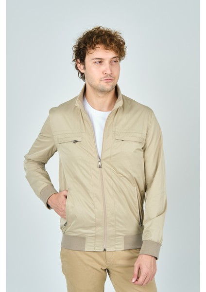 Erkek Hakim Yaka Fermuarlı Cep Detaylı Mevsimlik Spor Mont 4500 Taş modelleri