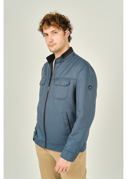 Erkek Hakim Yaka Cep Detaylı Mevsimlik Spor Mont 2734 Indigo fiyatları