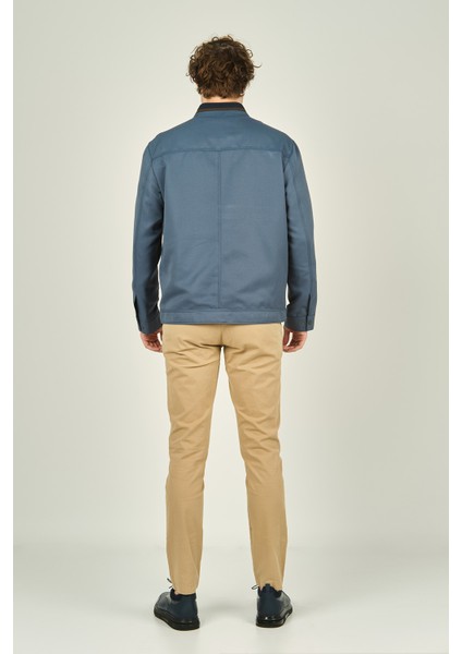 Erkek Hakim Yaka Cep Detaylı Mevsimlik Spor Mont 2734 Indigo indirimleri