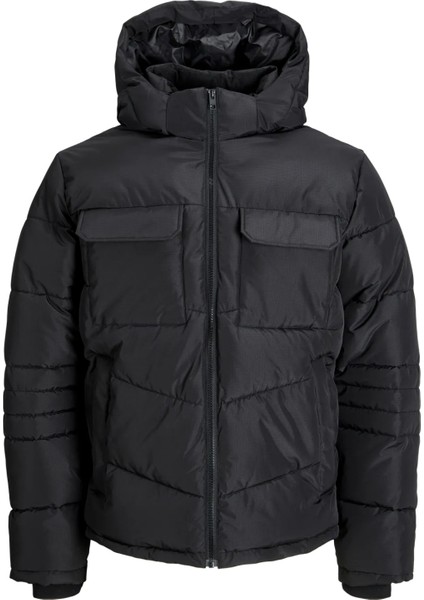 Erkek Jjbuıld Kapüşonlu Puffer Mont 12256858 Siyah