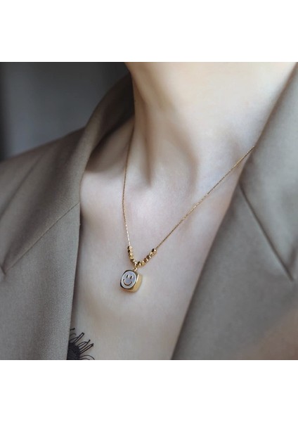 Ins Tarzı Inci Kabuk Yaz Tüm Maç Kolye Kadın Fiyonk Solmaz Niş Tasarım Klavikula Zincir Takı (Yurt Dışından)