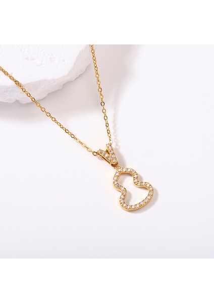 Içi Boş Geometrik Şekil Taş Kolye Kolye Tam Elmas Taş Kolye Ins Tarzı Kadın Basit Mizaç Niş Tasarım Anlayışı (Yurt Dışından)