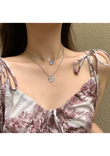 Süper Peri Fransız Retro Hip-Hop Klavikula Zinciri Kadın Sıcak Kız Inci Kolye Ins Niş Tasarım Işık Lüks Aksesuarlar Kolye (Yurt Dışından)