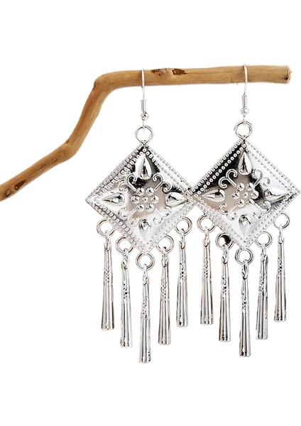 Cacaomiao Küpeleri, Etnik Azınlık Turistik Küpeleri, Bohem Uzun Yapraklı Püskül Küpeler (Yurt Dışından)