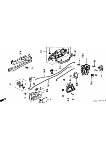 Kilit Kapı Cıvıc 01-06 Sedan Arka Sol (Oem No: 72650-S5A-A11)