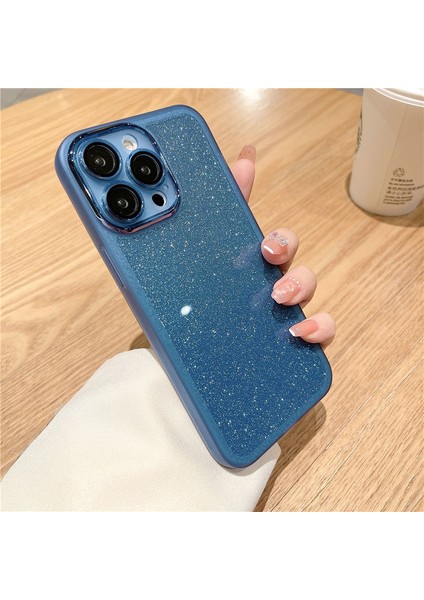Apple iPhone 12 Pro Uyumlu Kılıf Zebana Işıltım Silikon Kılıf (Kamera Lens Korumalı) Açık Mavi fiyatları