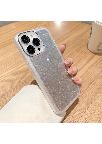 Apple iPhone 13 Pro Uyumlu Kılıf Zebana Işıltım Silikon Kılıf (Kamera Lens Korumalı) Gri fiyatları