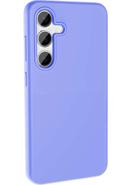 Samsung Galaxy S24 Kılıf Magsafeli Silinebilir Sert Silikon Kivi Kapak Lila
