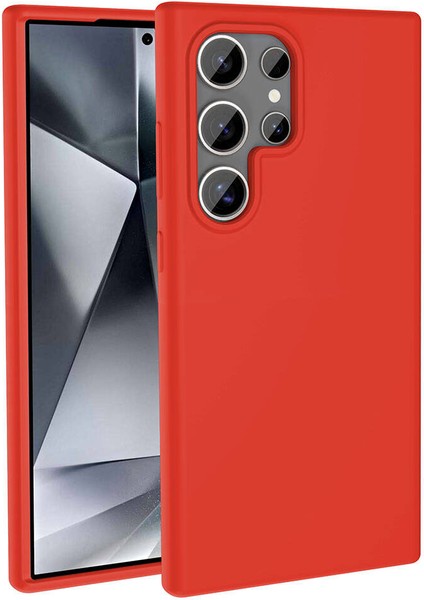Samsung Galaxy S24 Ultra Kılıf Magsafeli Silinebilir Sert Silikon Kivi Kapak Kırmızı modelleri