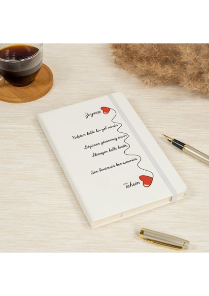 Kişiye Özel Kalpten Kalbe Bir Yol Vardır Deri Defter