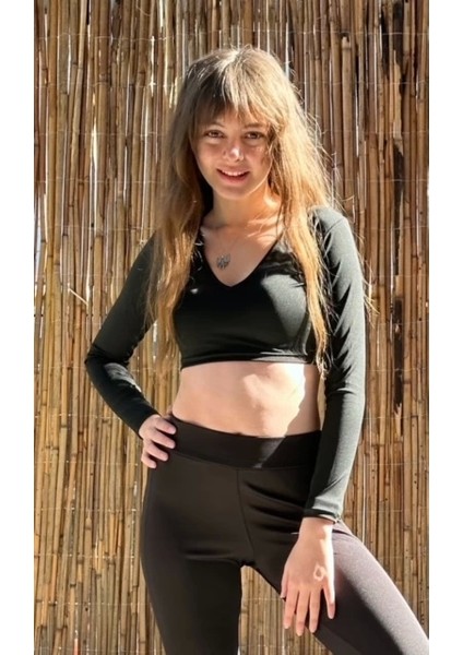 Kadın Siyah Uzun Kollu Büstiyer