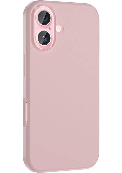 iPhone 16 Kılıf Magsafeli Silinebilir Sert Silikon Kivi Kapak Rose Gold