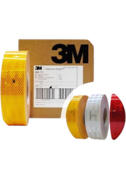 3m Kırmızı Reflektör Serit 55MMX50M. ECE104 Uyumlu