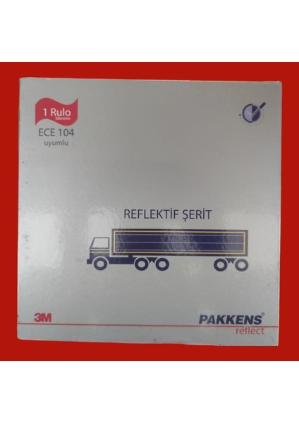 3m Kırmızı Reflektör Serit 55MMX50M. ECE104 Uyumlu