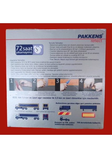3m Kırmızı Reflektör Serit 55MMX50M. ECE104 Uyumlu