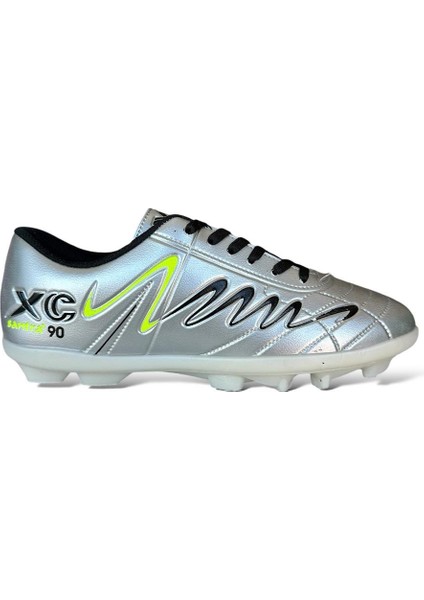 Erkek Krampon Dişli Futbol Ayakkabısı GÜMÜŞ