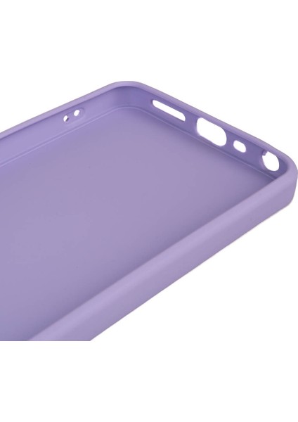 Oppo A38 Kılıf Biye Mat Silikon Lila