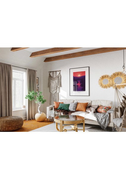 Gün Batımı Manzara Tablo, Ofis Dekor modelleri