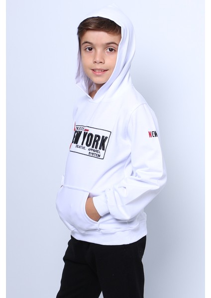 Erkek Çocuk Kapşonlu Sweat Baskılı Cepli C34 modelleri