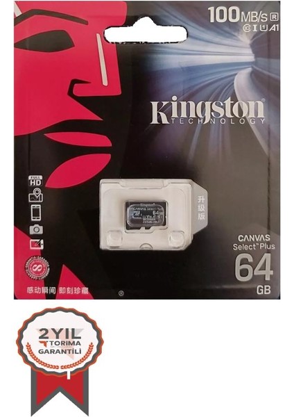 e 64 GB Hafıza Kartı 100 Mb/s Select Plus