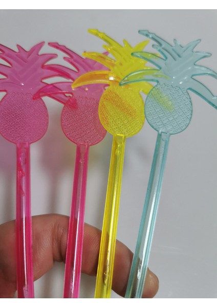Renkli Kokteyl karıştırma çubuğu Meyveli 25 adet/paket modelleri