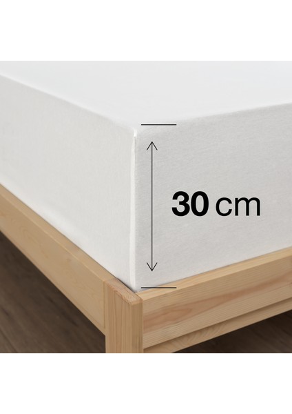 %100 Pamuklu Penye Tek Kişilik Lastikli Çarşaf 100 x 200 - Beyaz modelleri