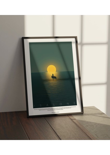 Deniz Gün Batımı Kayık Yolculuk Manzara, Sanat Duvar Tablo