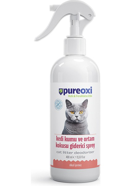 Kedi Kumu ve Ortam Kokusu Giderici Sprey 400 ml