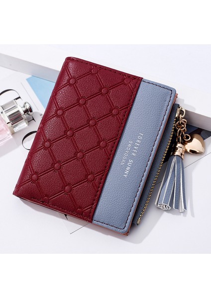Kısa, Basit, Her Şeye Uyan Bayan Fermuarlı Cüzdan (Yurt Dışından)