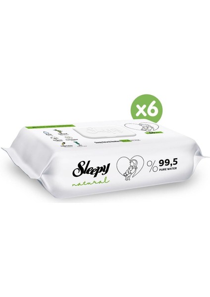 Natural Yenidoğan Islak Bebek Bakım Havlusu 6X60 (360 Yaprak)