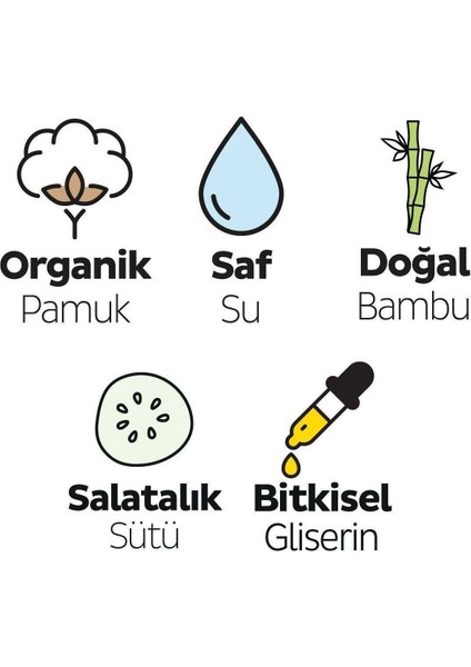 Natural Yenidoğan Islak Bebek Bakım Havlusu 6X60 (360 Yaprak)