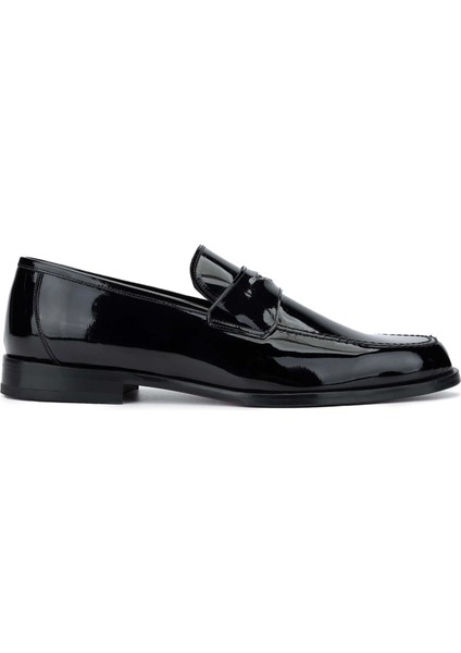 Erkek Deri Siyah Rugan Loafer Ayakkabı 183 40001 Erk Ayk SK24-25 Sıyah Rgn