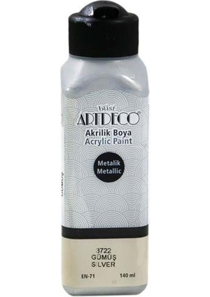 Altın Metalik Akrilik Boya 140 ml Gümüş