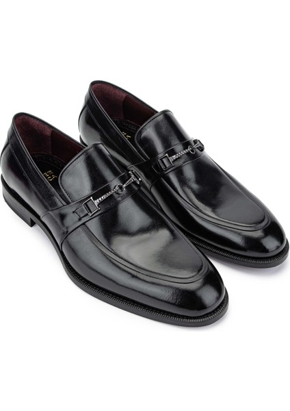 Erkek Deri Siyah Loafer Ayakkabı 342 8999 SK24-25 Sıyah Bfl