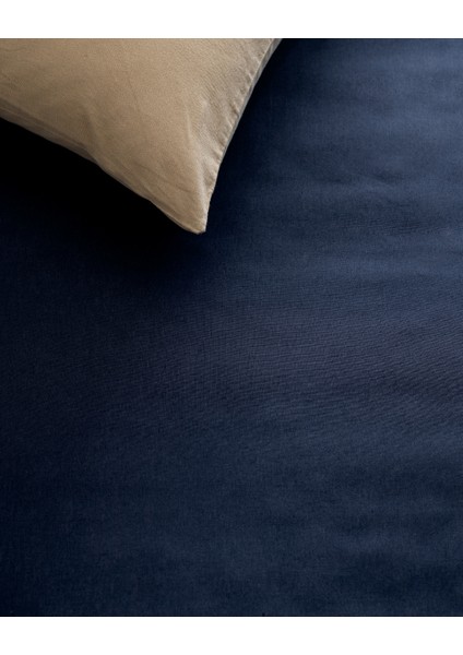 Manon Tek Kişilik %100 Pamuk Ranforce Lastiksiz Çarşaf - Lacivert fiyatları